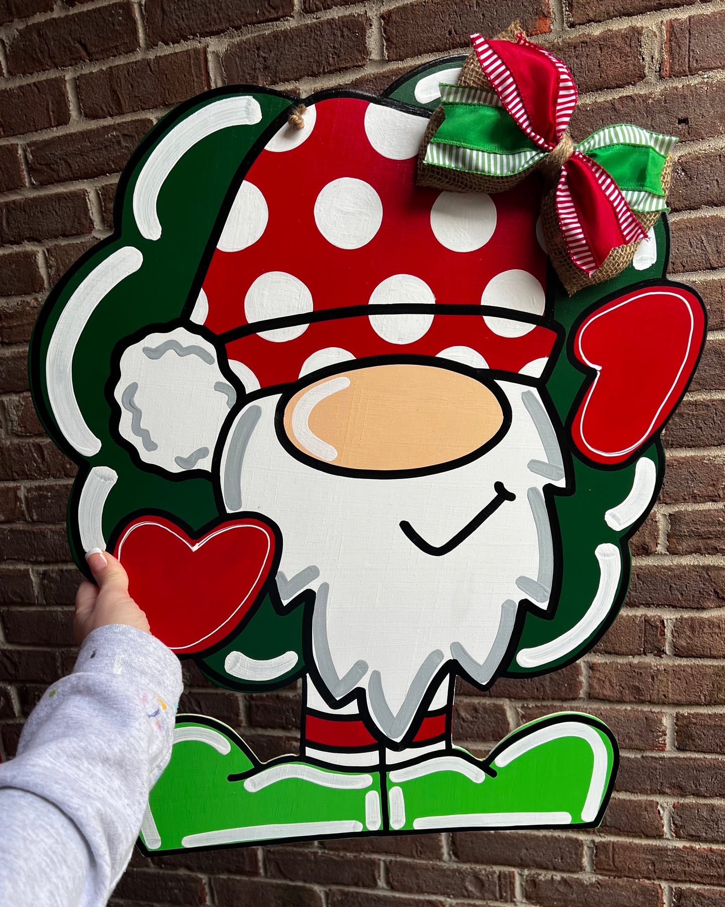 Gnome Wreath Door Hanger - Preorder