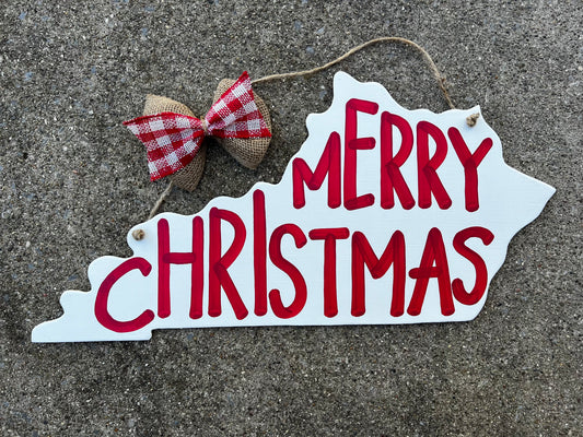 KY Red Christmas Door Hanger - Preorder