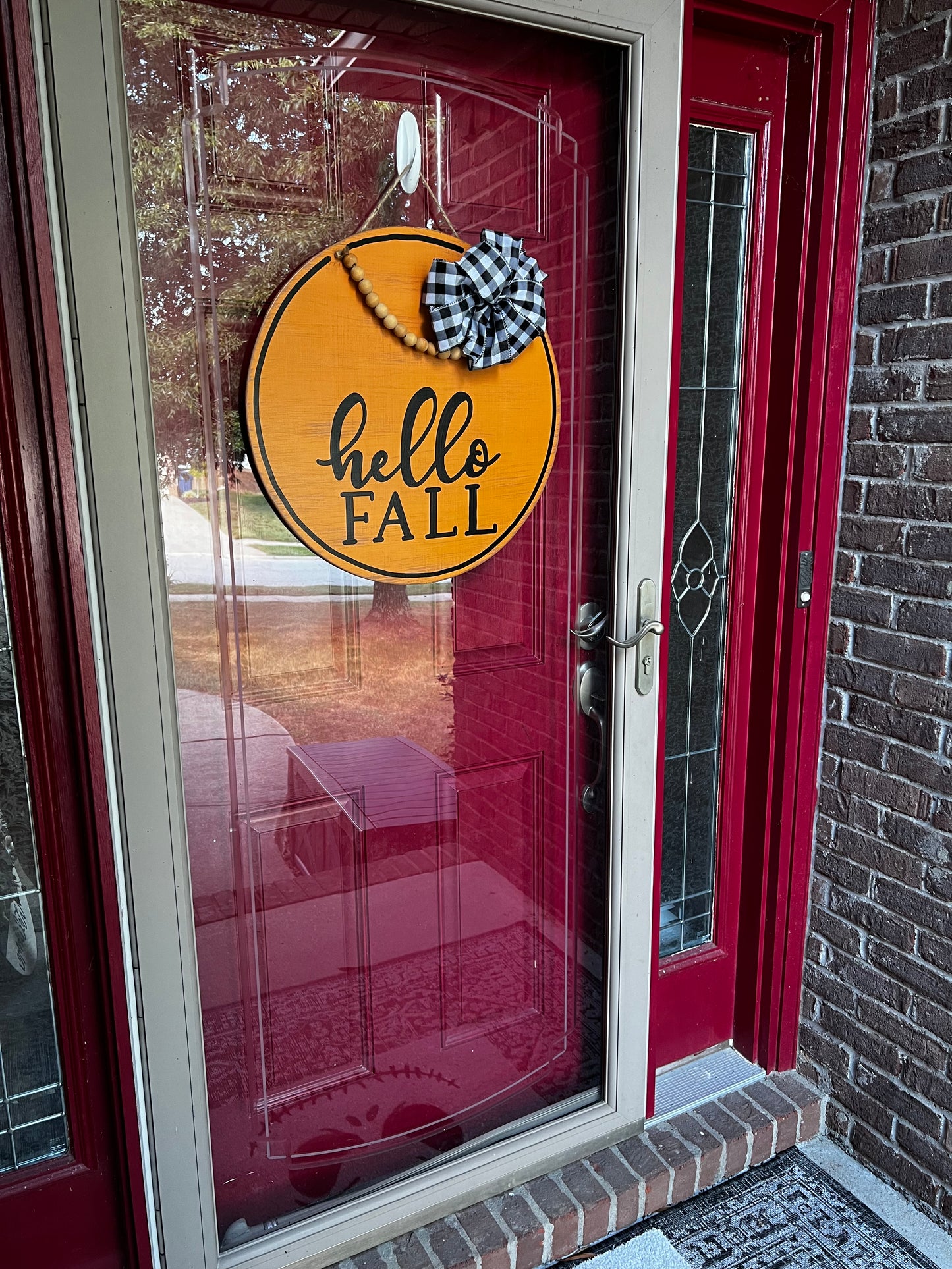 Hello Fall Round Door Hanger - Preorder