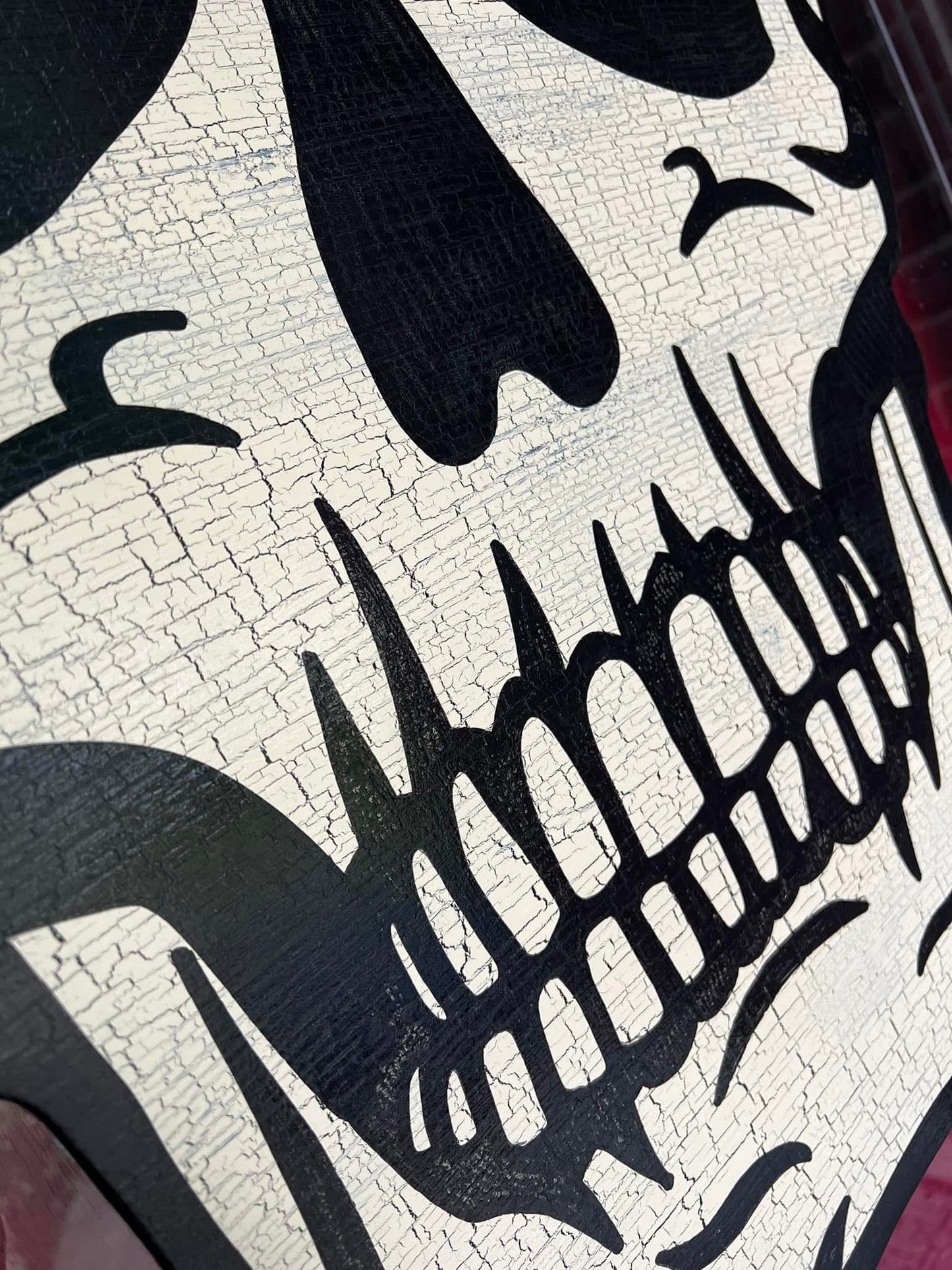 Crackle Skull Door Hanger - Preorder
