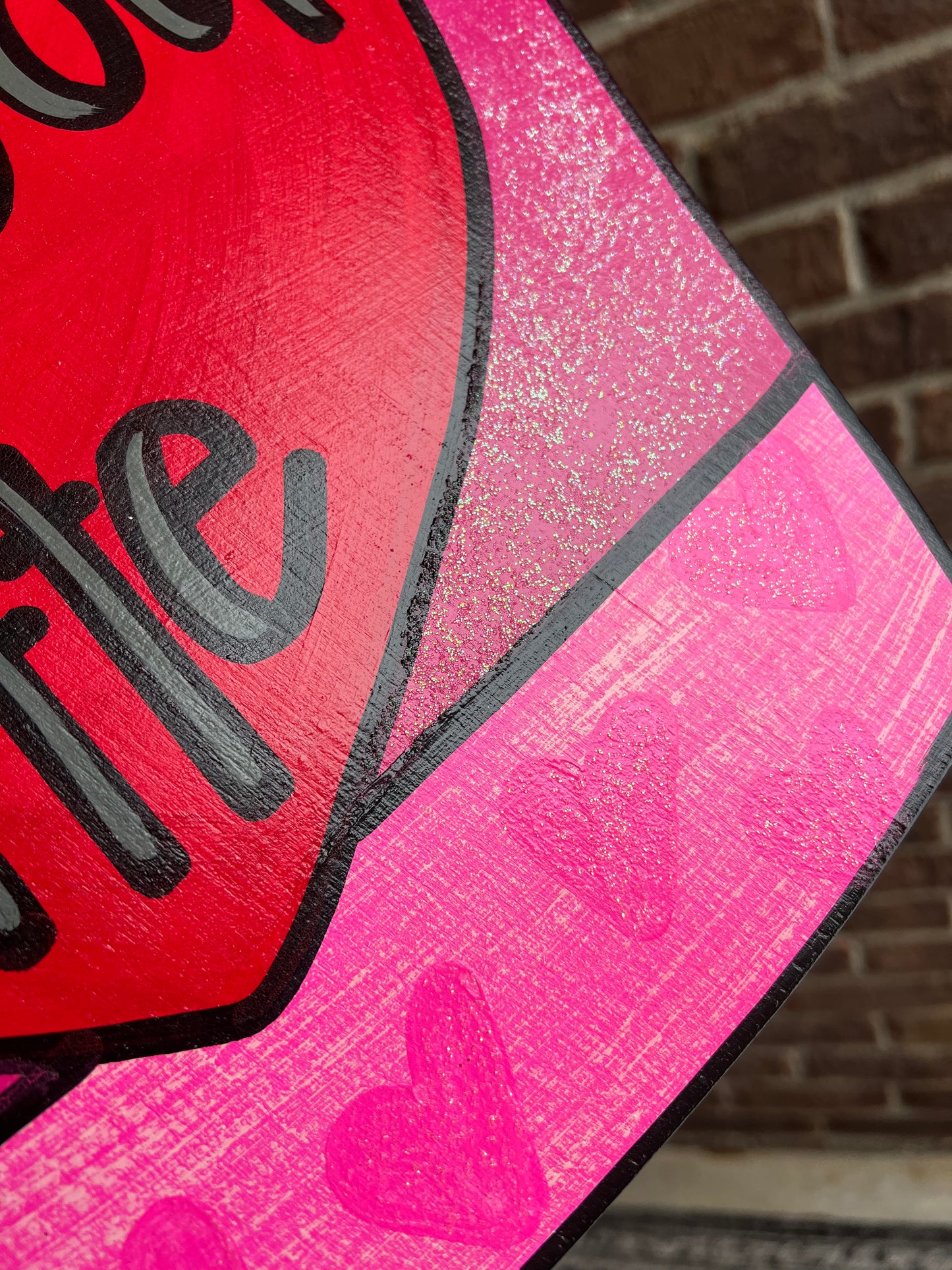 Love You Latte Pink Door Hanger - Preorder