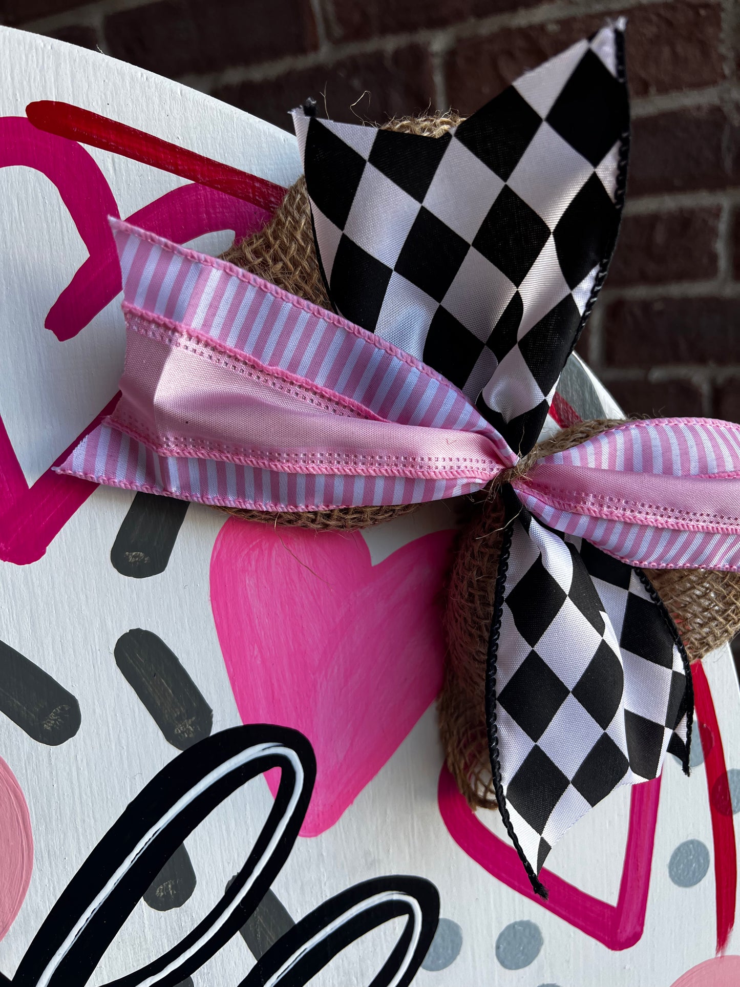 Hello Valentine Grey Door Hanger- Preorder