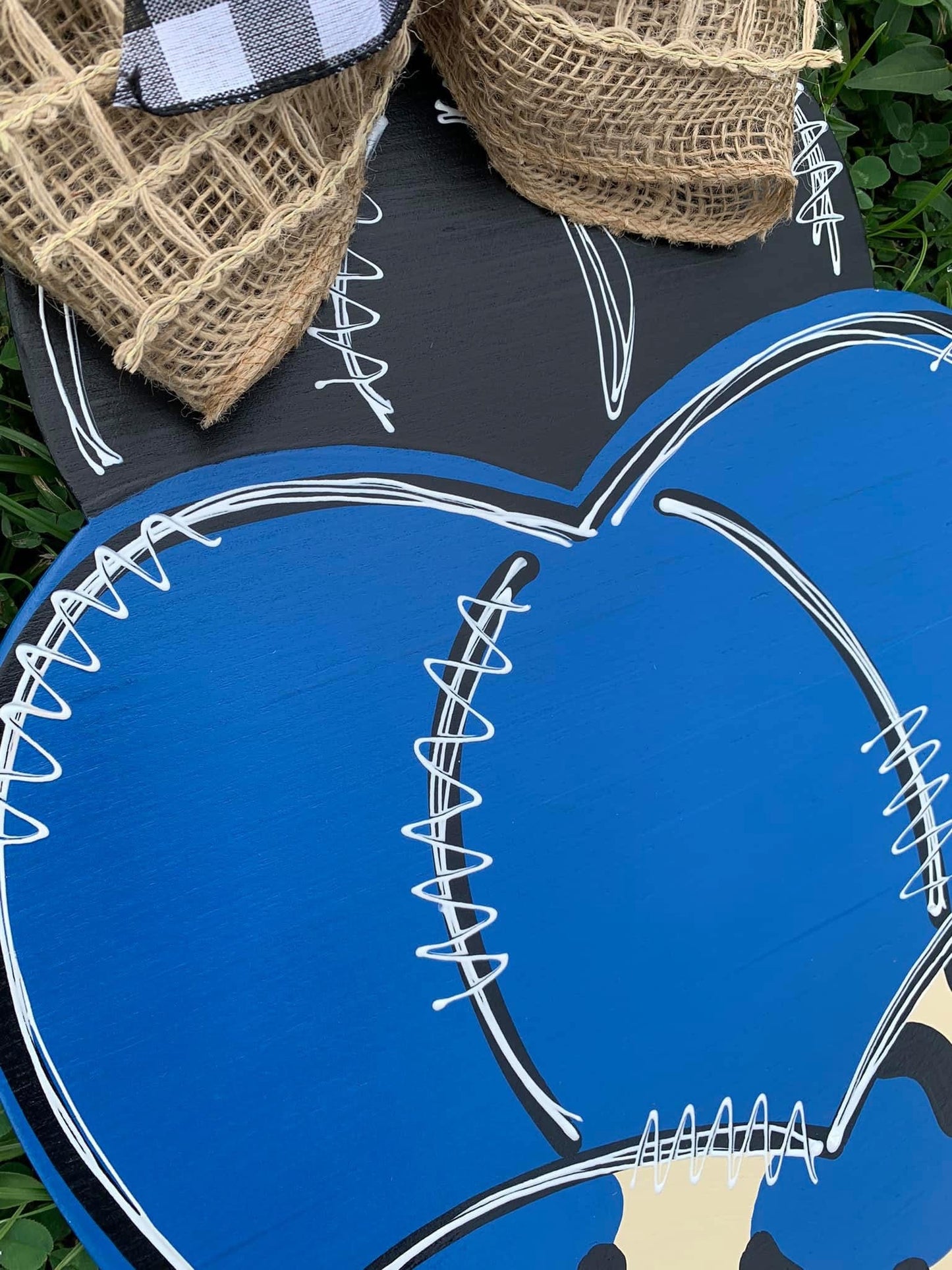 Blue Stacked Pumpkin Door Hanger - Preorder
