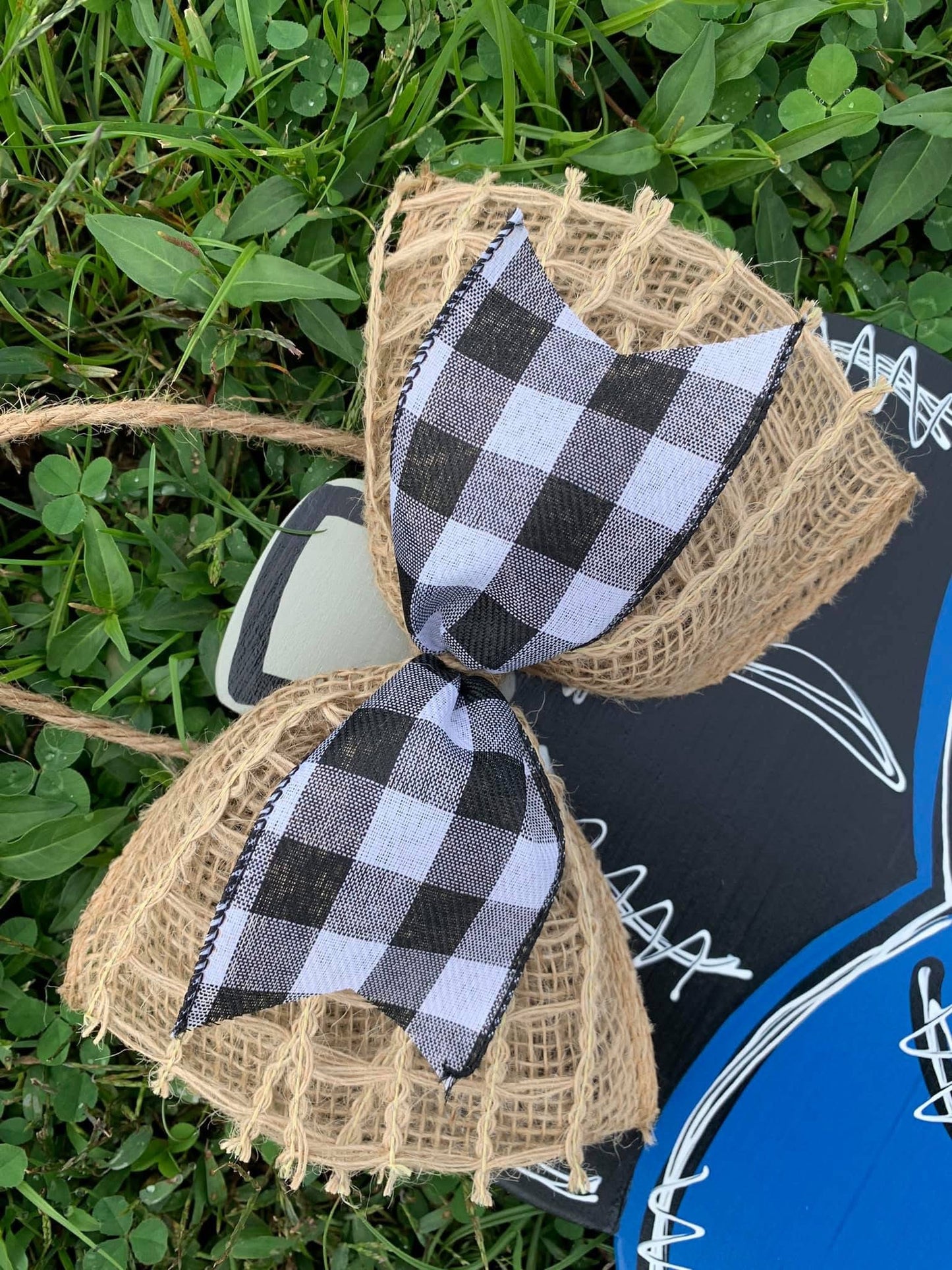 Blue Stacked Pumpkin Door Hanger - Preorder
