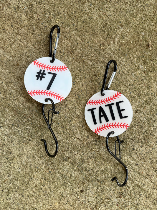 Baseball Hook Name & Number - Preorder