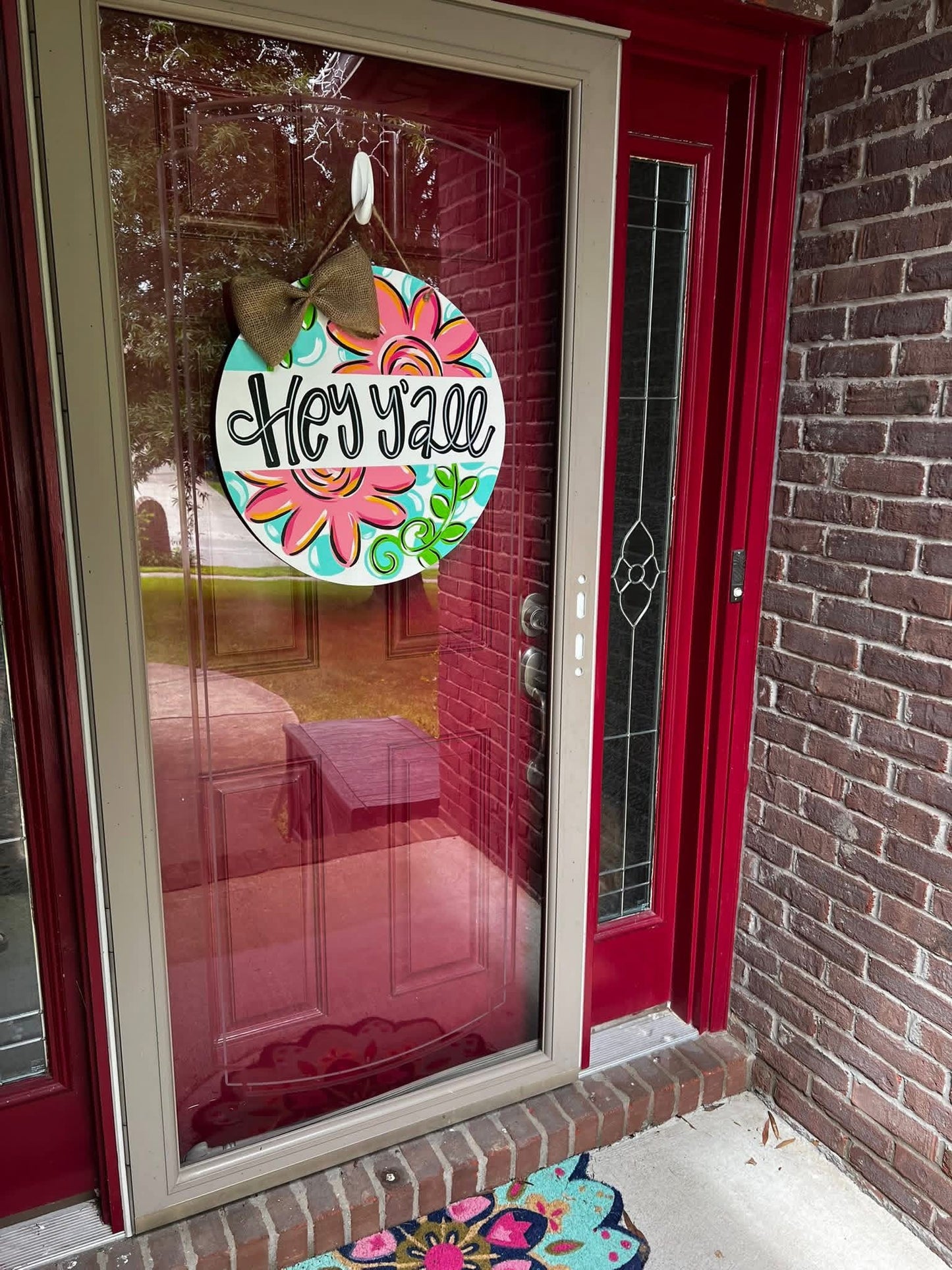 Hey Y’all Floral Door Hanger - Preorder