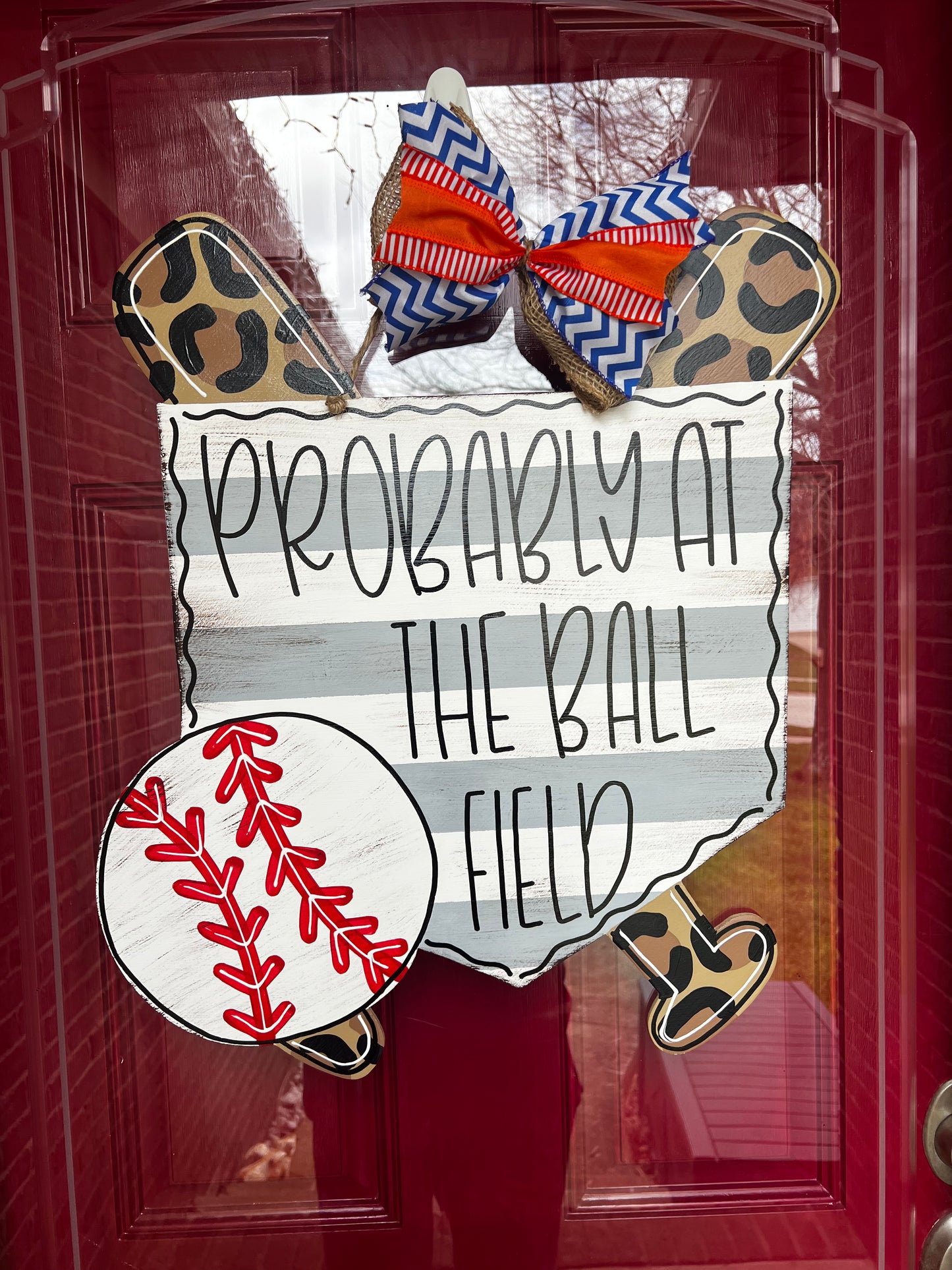 Probably At The Ball Field Door Hanger - Preorder
