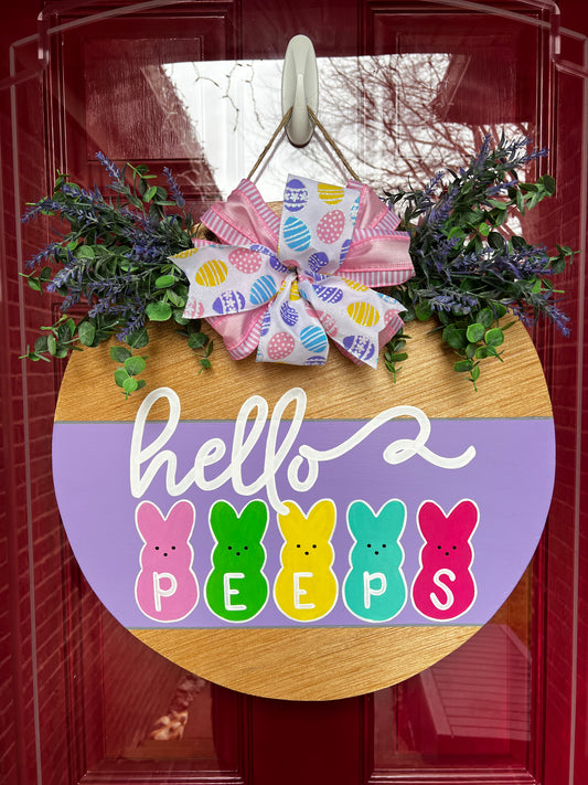 Hello Peeps Door Hanger - Preorder