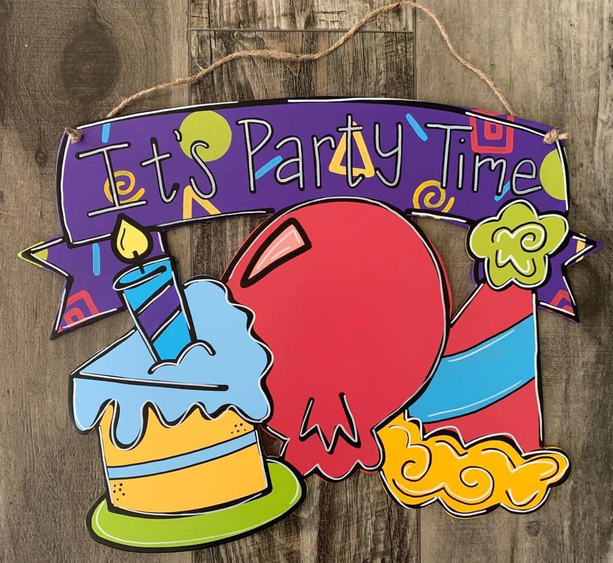 Party Time Door Hanger - Preorder