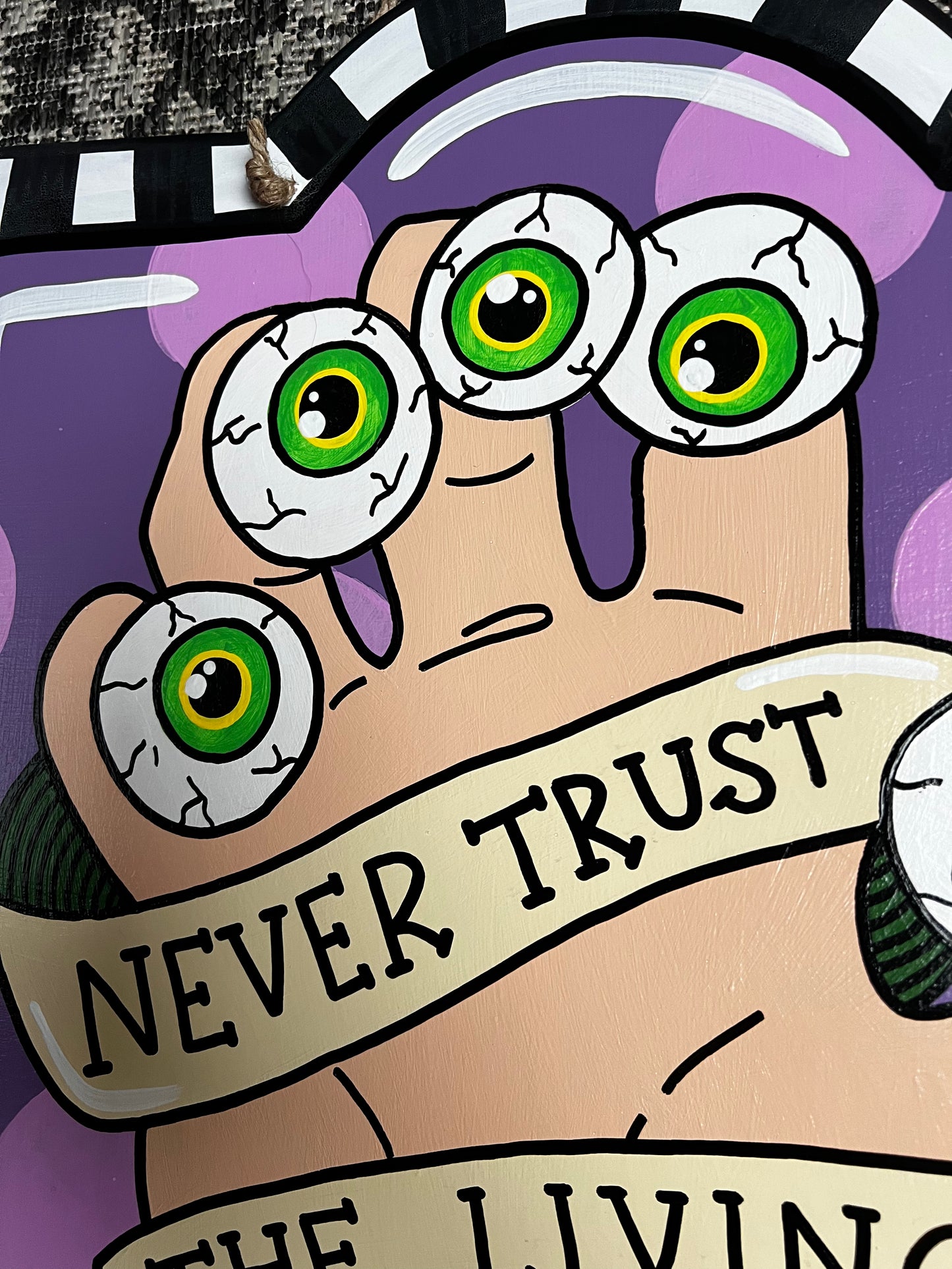 Never Trust The Living Door Hanger - Preorder
