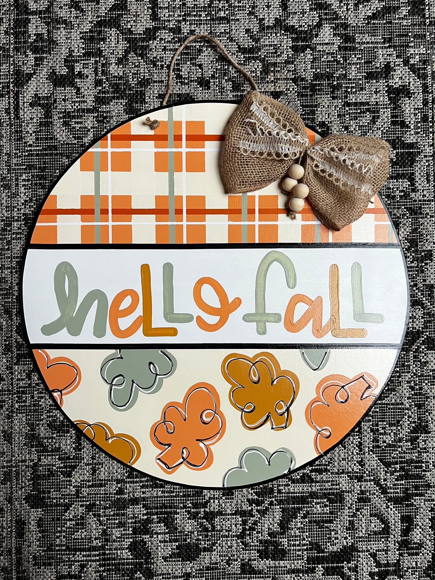 Hello Fall Leaf Door Hanger - Preorder