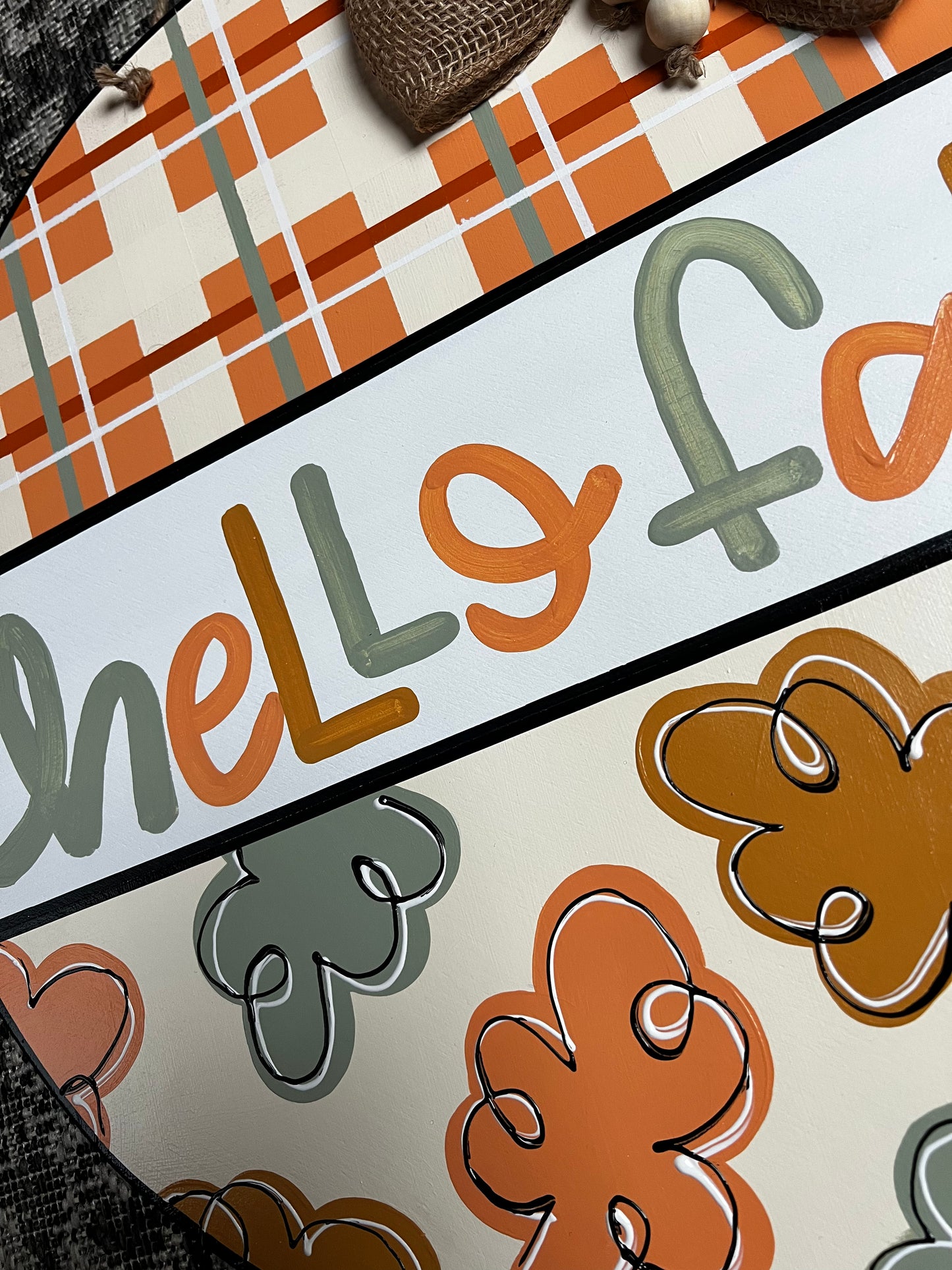 Hello Fall Leaf Door Hanger - Preorder