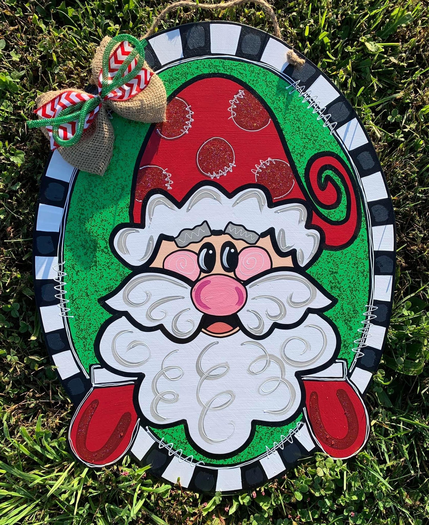 Glitter Santa Door Hanger - Preorder