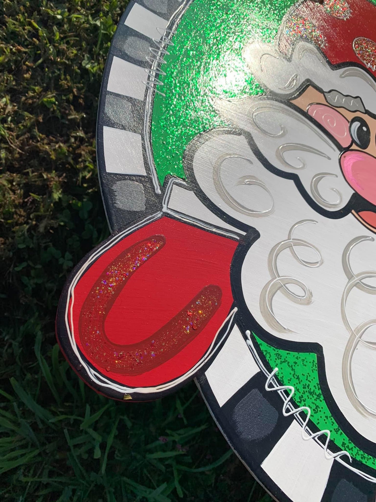 Glitter Santa Door Hanger - Preorder
