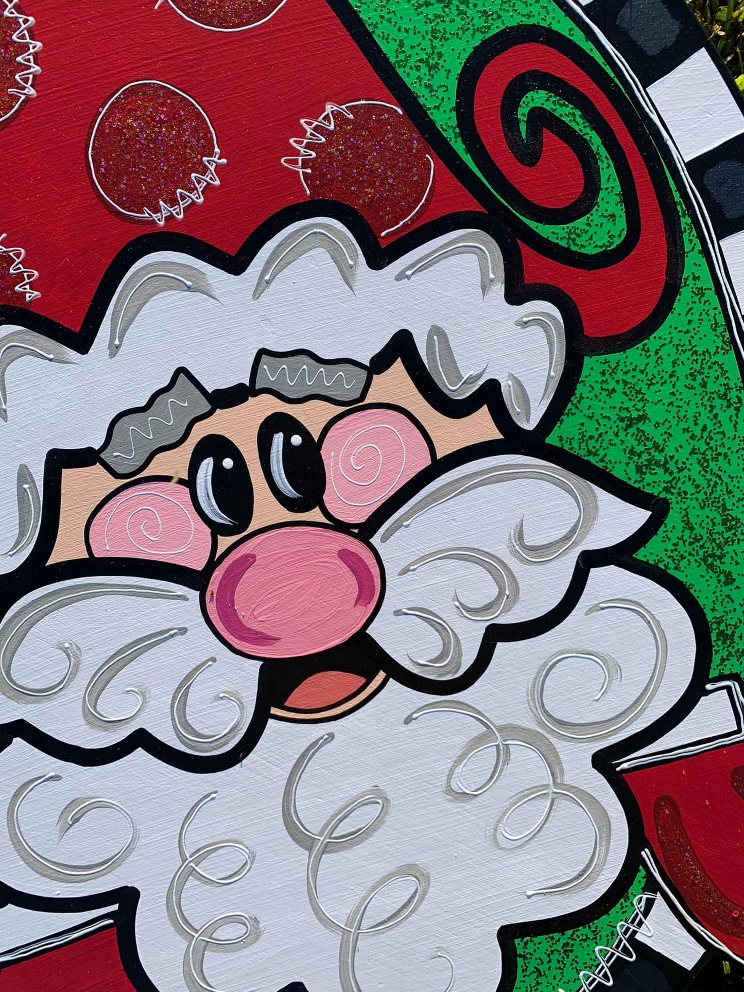 Glitter Santa Door Hanger - Preorder