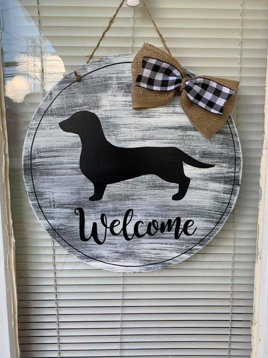 Weenie Dog Door Hanger - Preorder