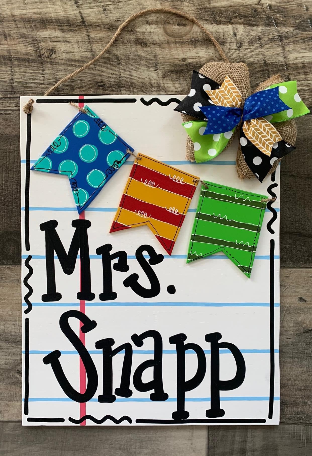 Teacher Paper Door Hanger - Preorder