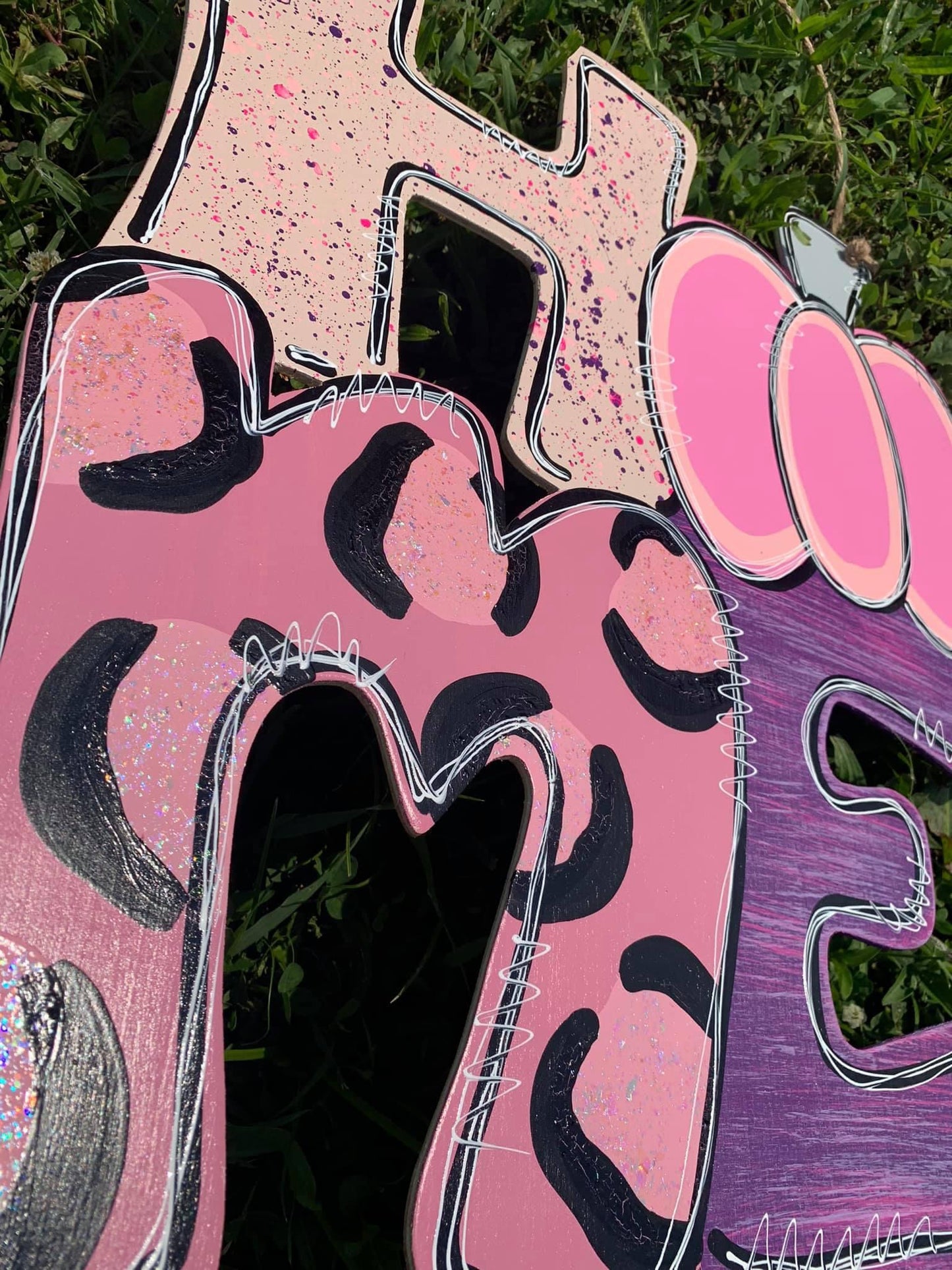 Pink Home Pumpkin Door Hanger - Preorder