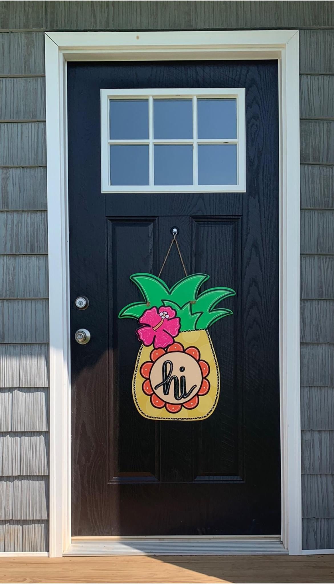 Hi Pineapple Door Hanger - Preorder