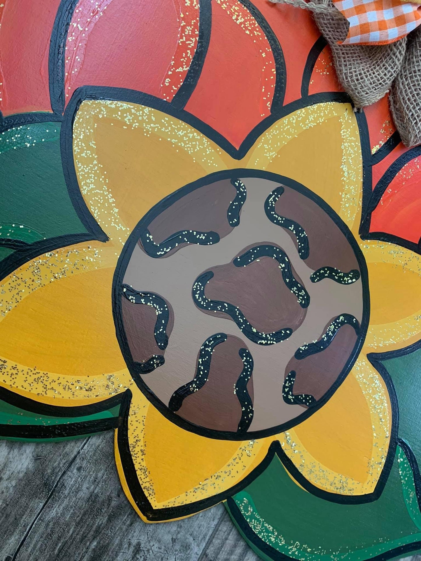 Pumpkin Sunflower Door Hanger - Preorder