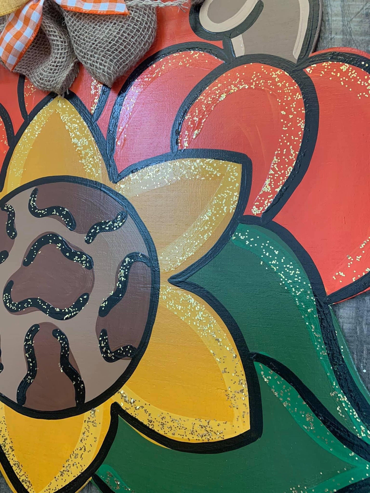 Pumpkin Sunflower Door Hanger - Preorder