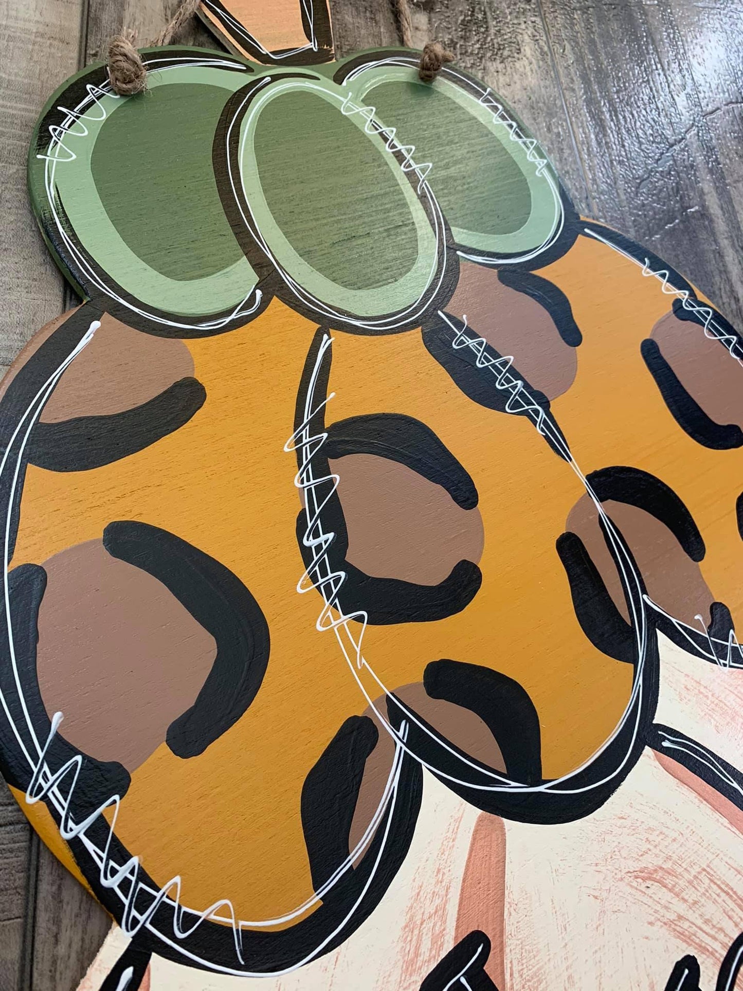 Stacked Pumpkins Door Hanger - Preorder