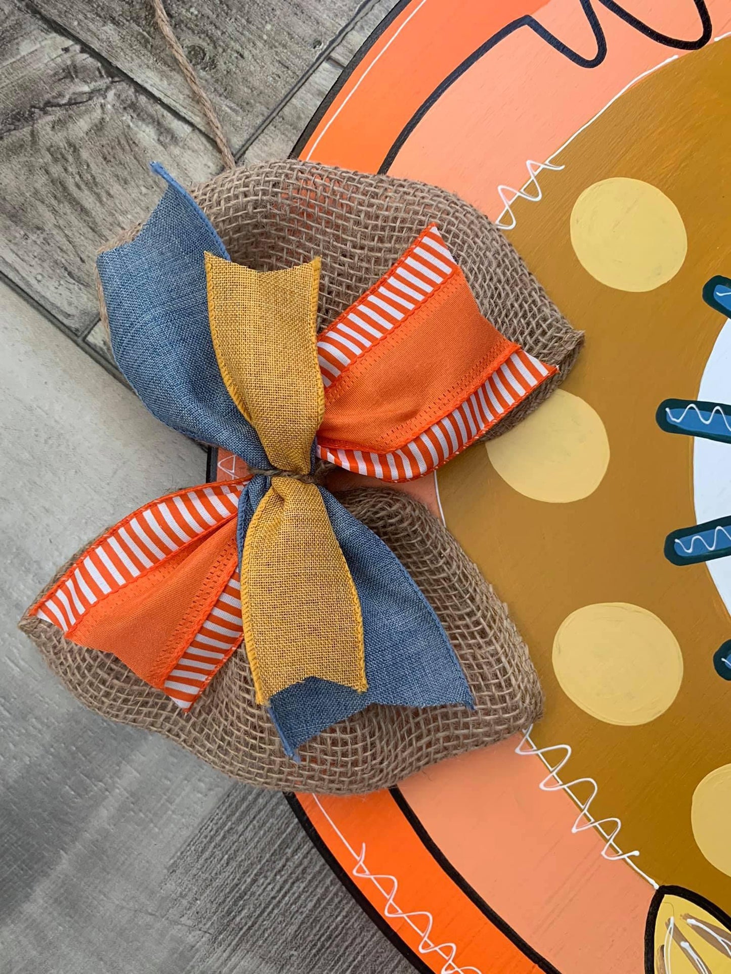 Rainbow Pumpkin Door Hanger - Preorder