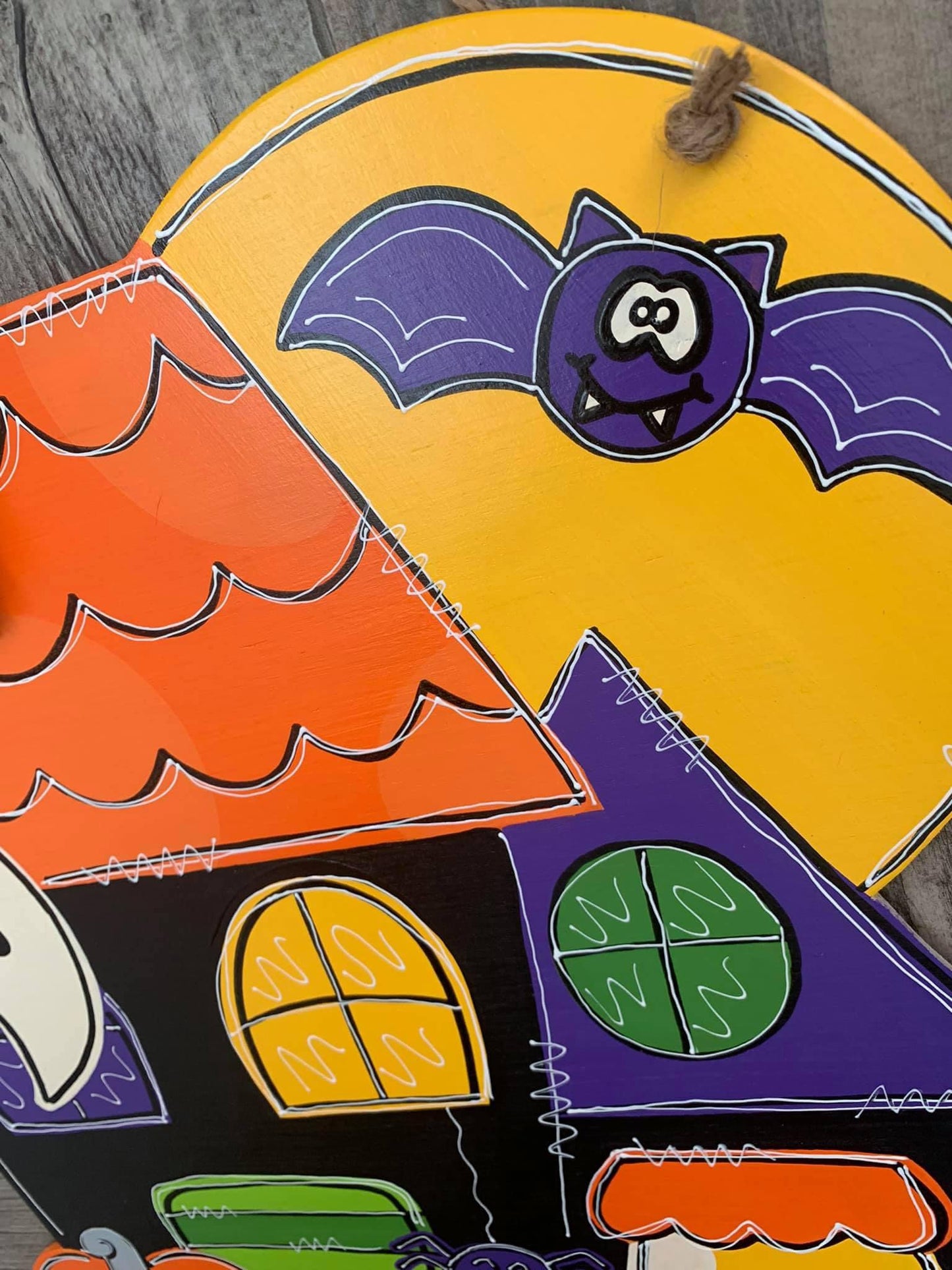 Haunted House Door Hanger - Preorder
