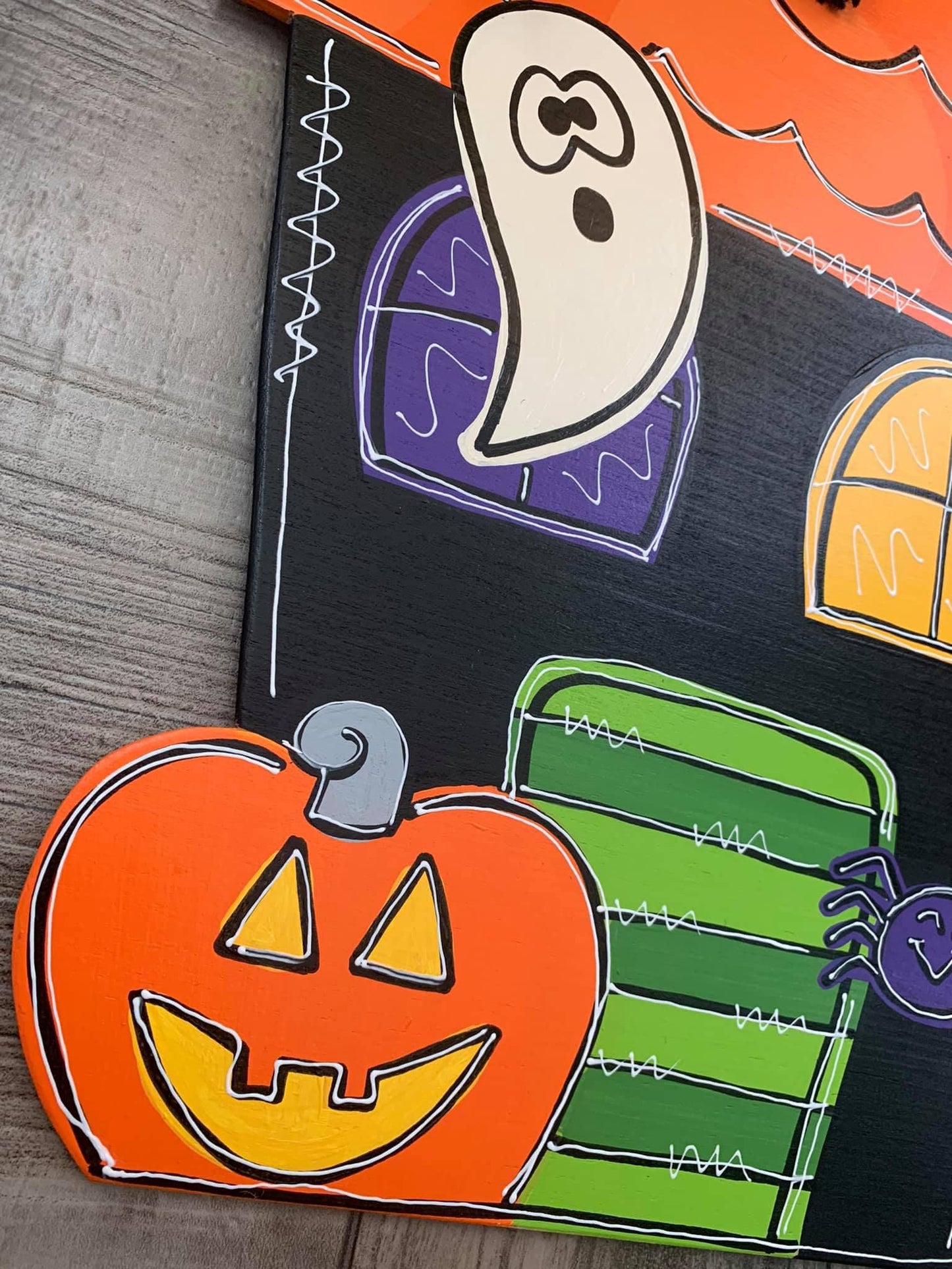 Haunted House Door Hanger - Preorder
