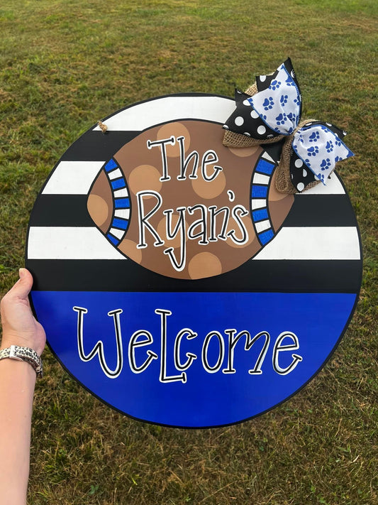 Football Name Door Hanger - Preorder