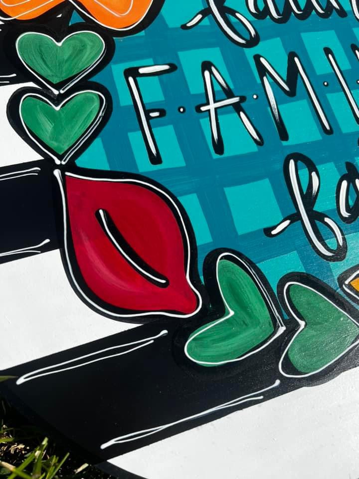 Faith Family Fall Door Hanger - Preorder