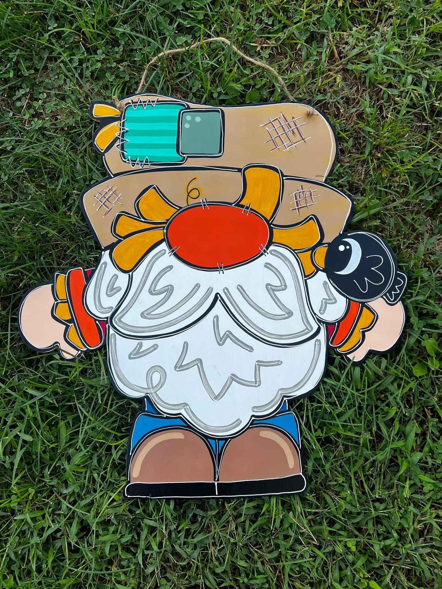 Gnome Scarecrow Door Hanger - Preorder