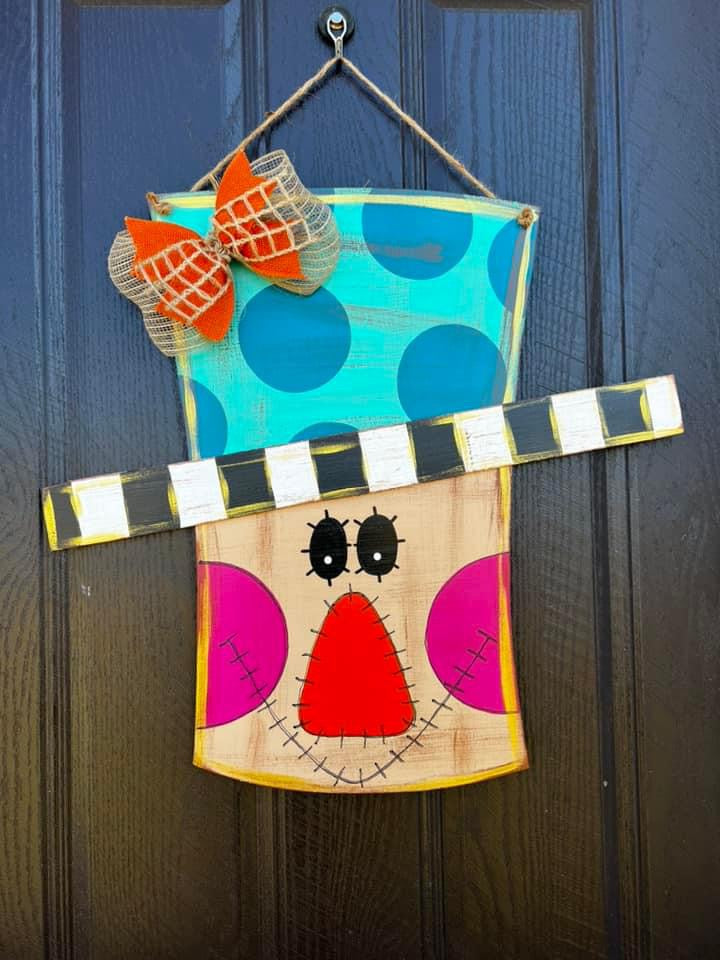 Scarecrow Face Door Hanger - Preorder