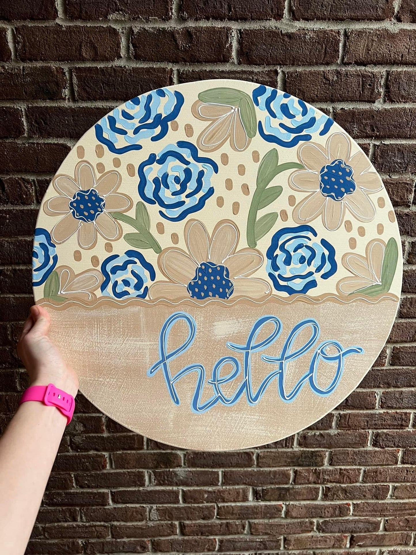 Hello Flower Door Hanger - Preorder