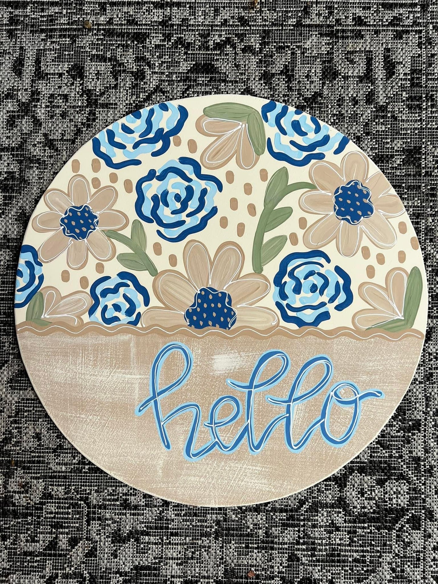Hello Flower Door Hanger - Preorder