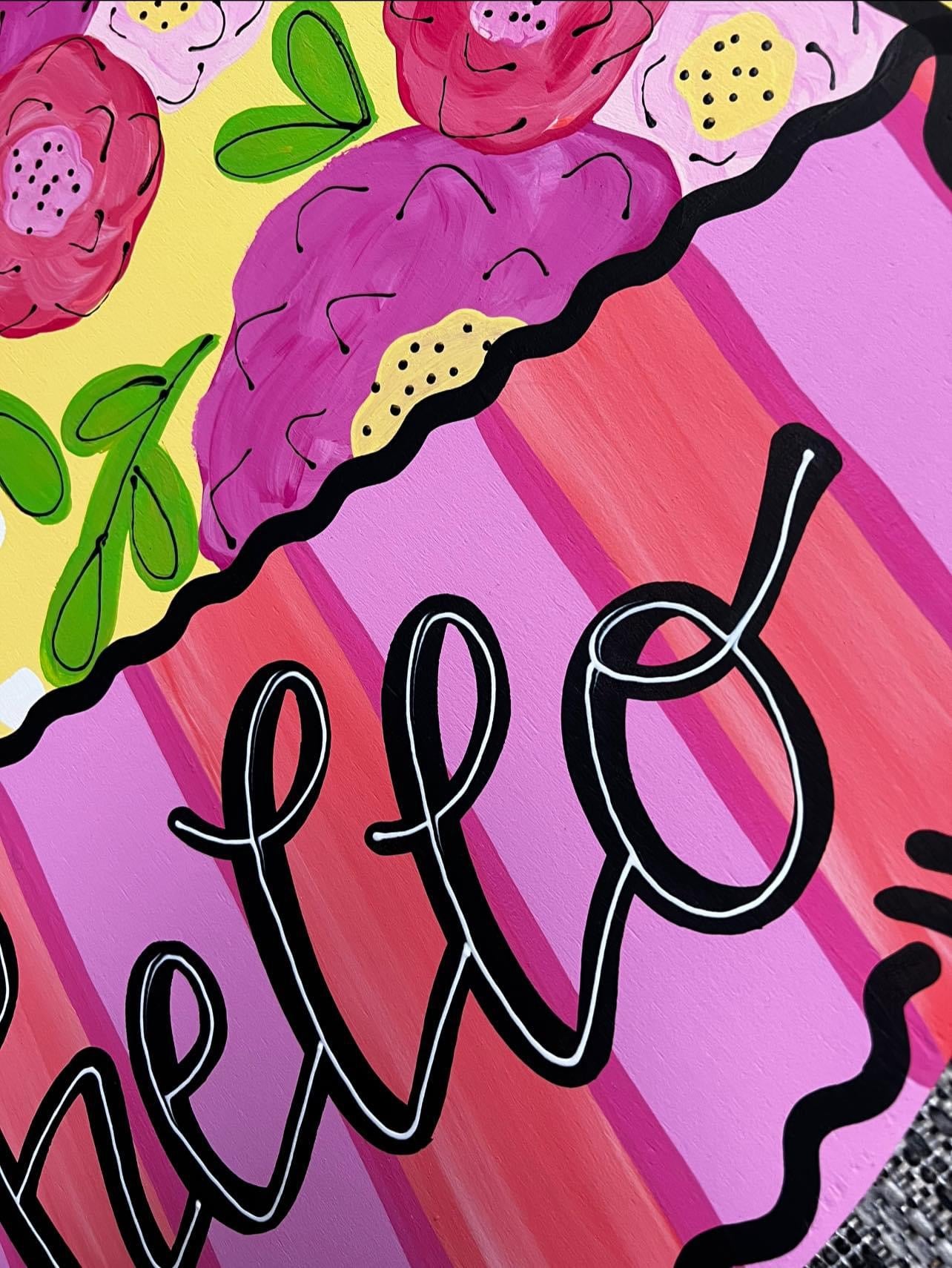 Hello Spring Flower Door Hanger - Preorder