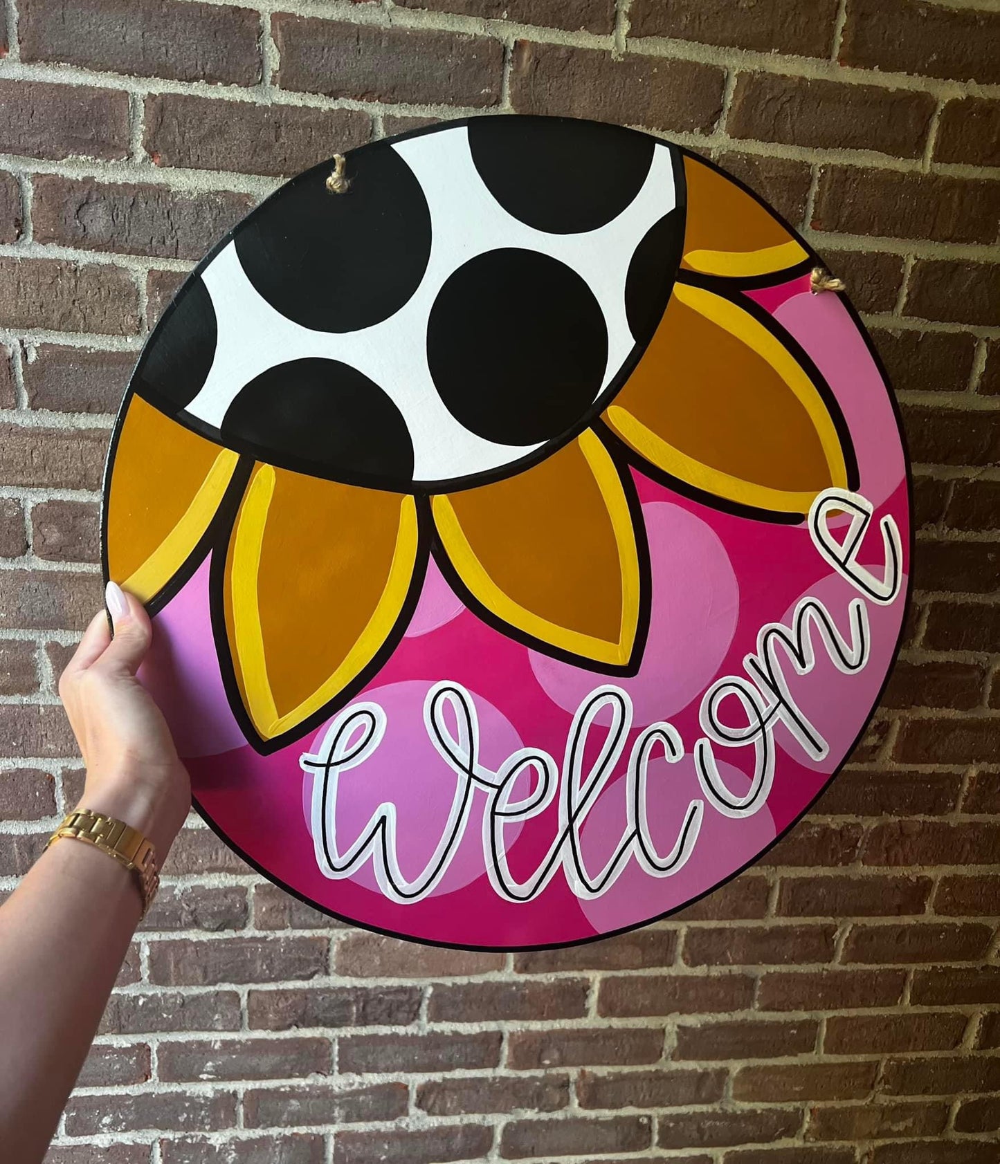 Polka Dot Flower Door Hanger - Preorder