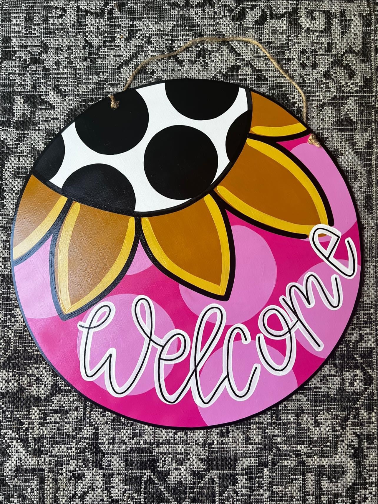 Polka Dot Flower Door Hanger - Preorder