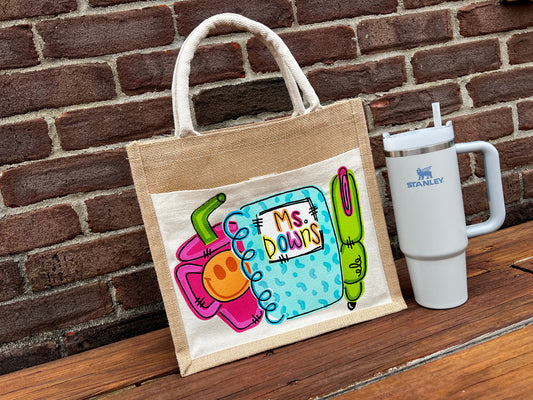 Teacher Jute Tote - Preorder