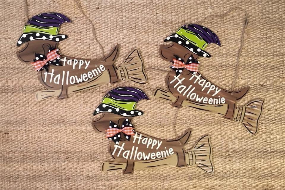 Happy Halloweenie Door Hanger - Preorder