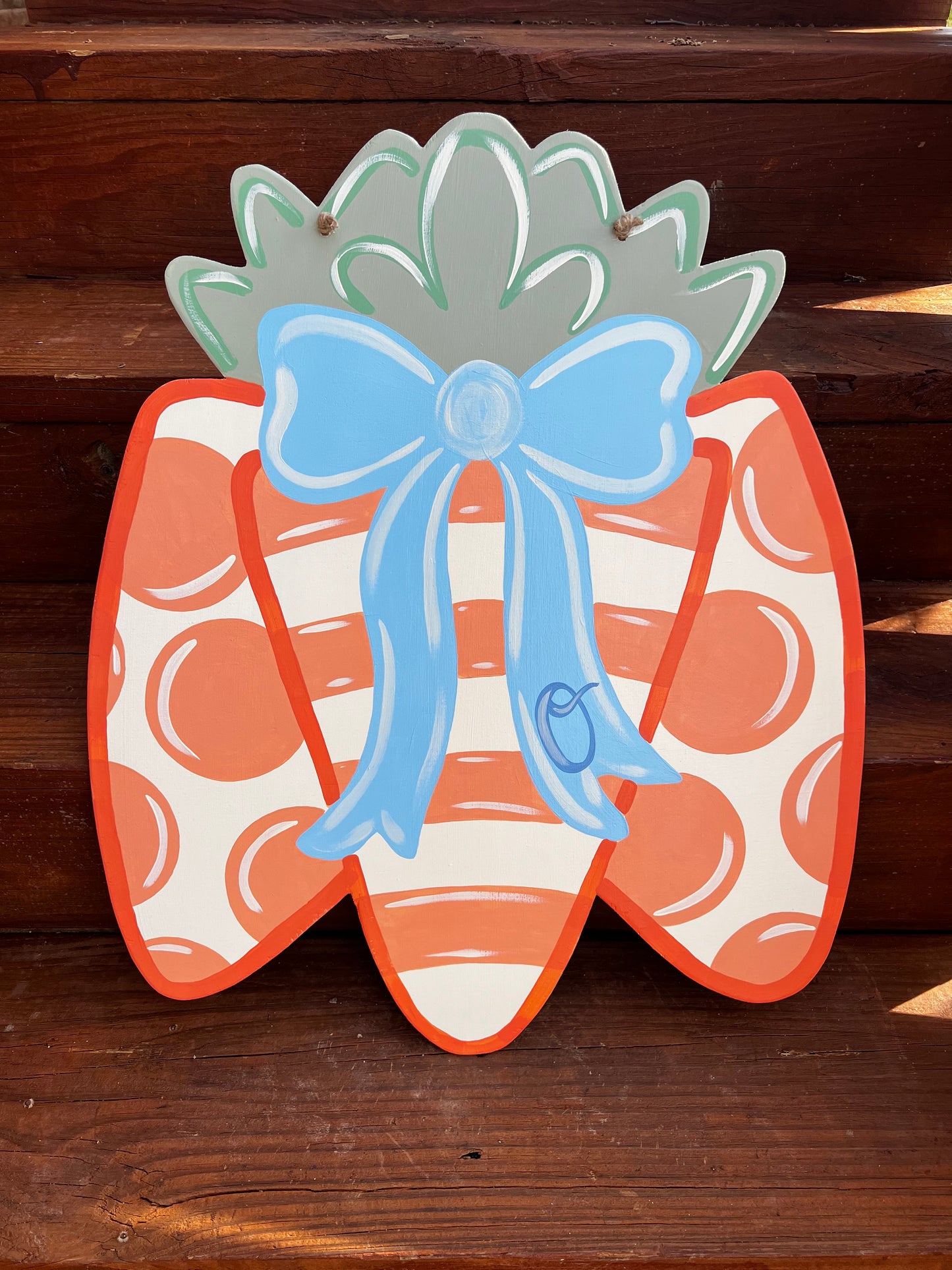Carrot Initial Door Hanger - PREORDER