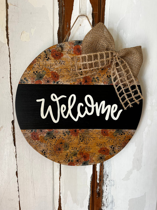 Welcome Stained Door Hanger - Preorder