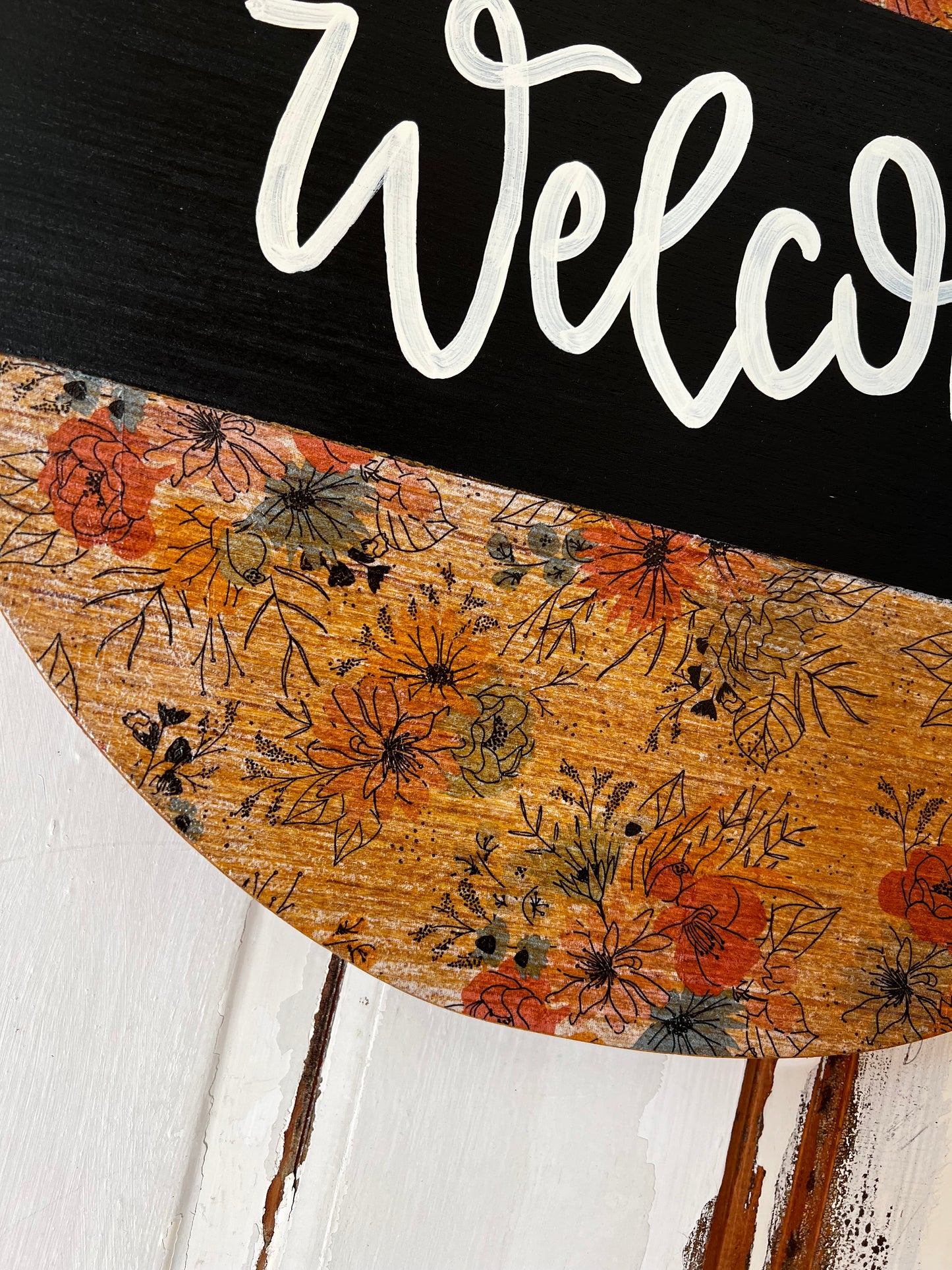 Welcome Stained Door Hanger - Preorder