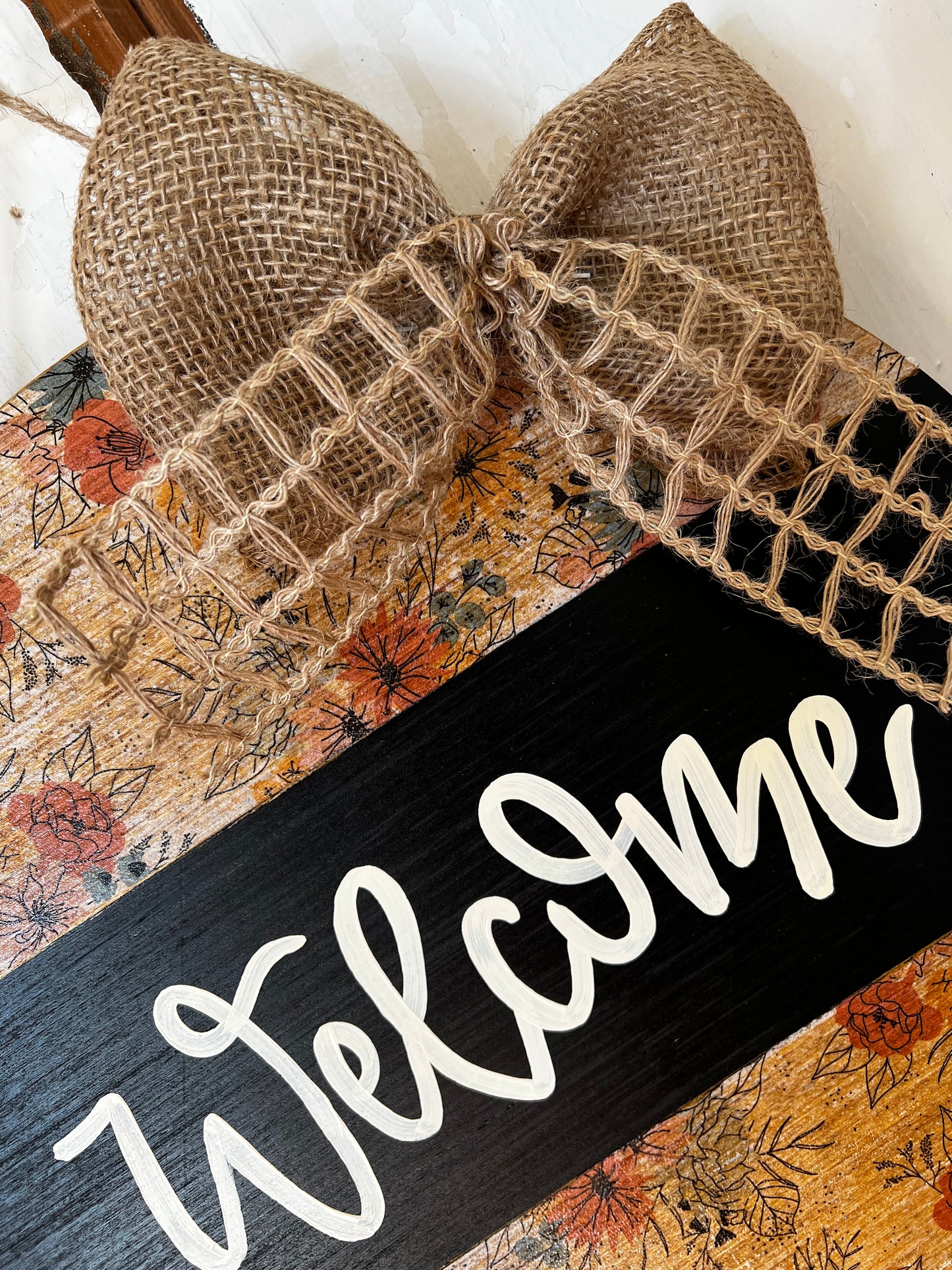 Welcome Stained Door Hanger - Preorder