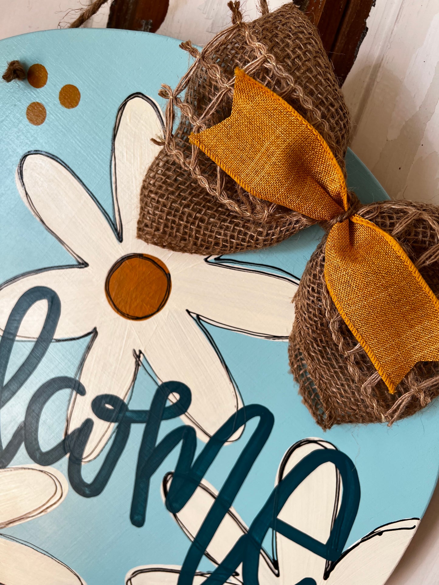 Welcome Daisy Door Hanger - Preorder