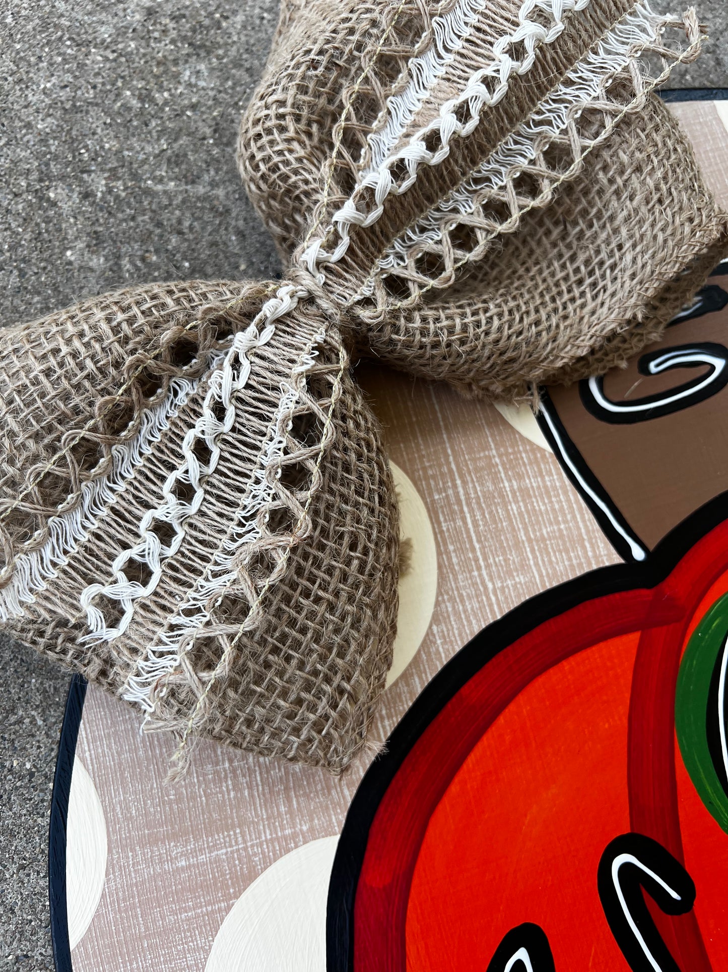 Polka Dot Pumpkin Door Hanger - Preorder
