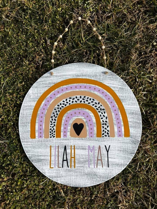 Boho Name Rainbow Door Hanger - preorder