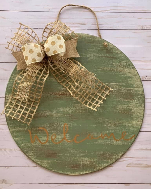 Gold Welcome Door Hanger - Preorder