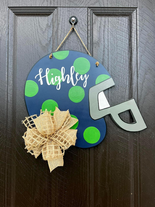 Football Helmet Door Hanger-Preorder