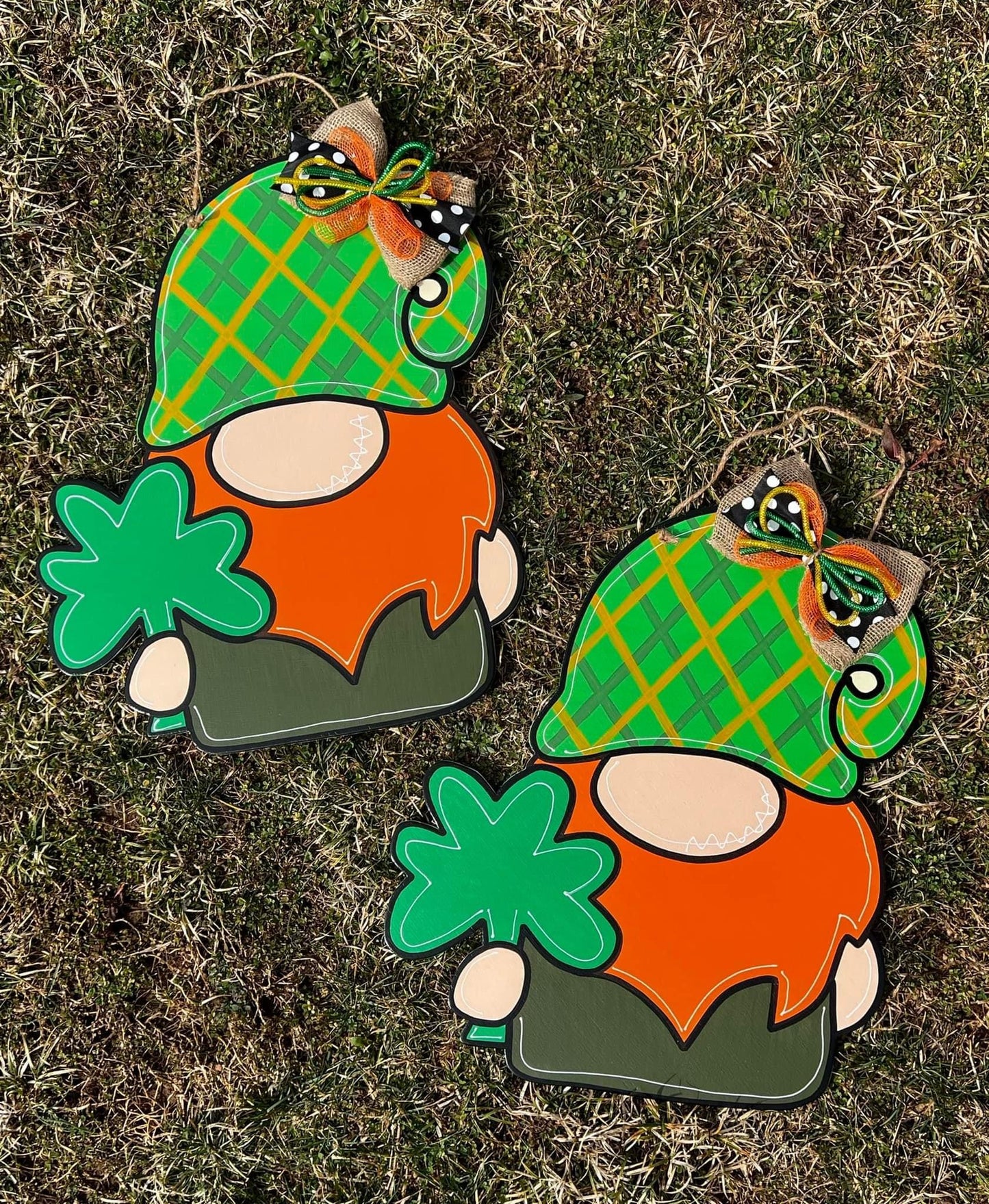 Plaid Gnome Door Hanger - Preorder